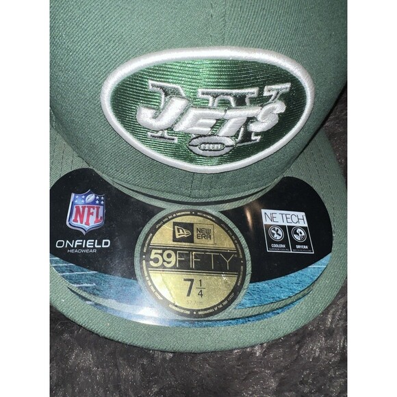 NY Jets NFL Football 59 Fifty New Era Baseball Cap Hat Embroidered 7 1/4 New - Picture 2 of 9